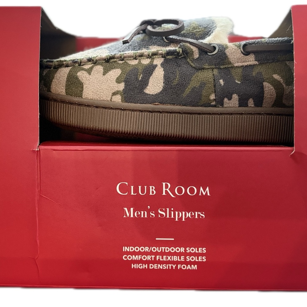 Camo indoor/Outdoor hard sole slippers, 6/7Mens,Woman’s 8/9